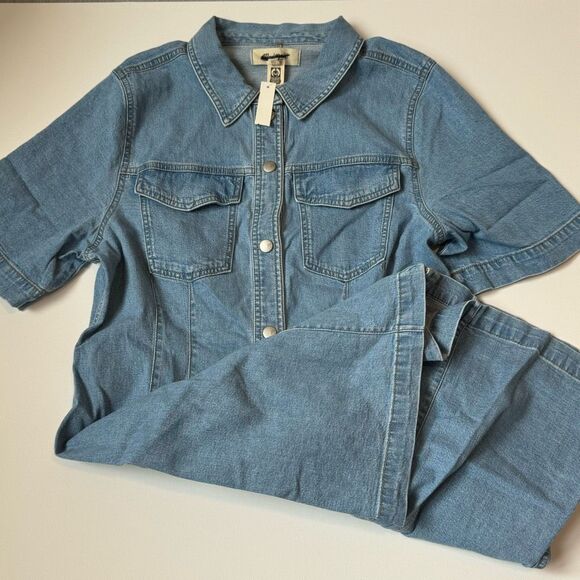 $118 Madewell Denim Seamed Mini Shirtdress in Palermo Wash size 00 m2 - Picture 4 of 9